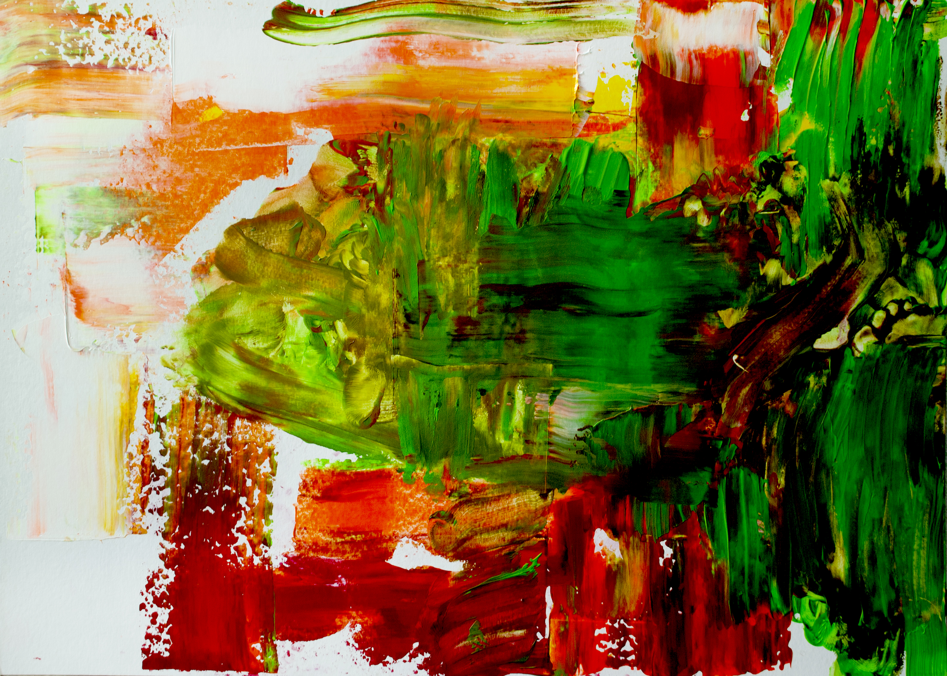 Tierra verde cuadro abstracto