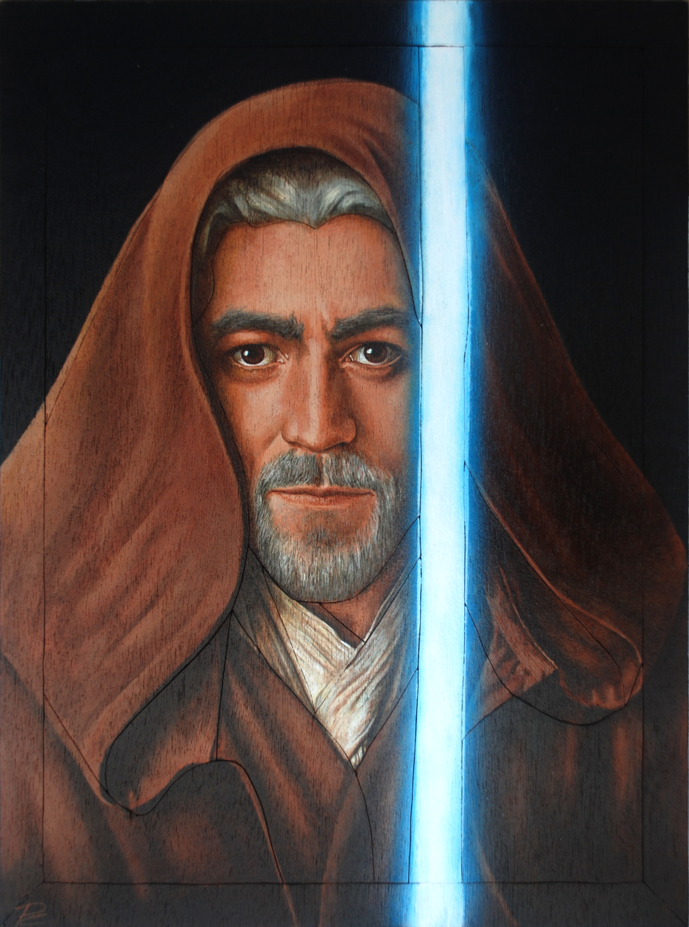 Pau caballero jedi con sable láser